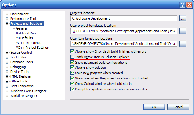 Visual Studio Preferences